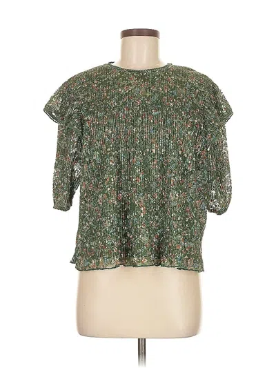 Pre-owned Porridge Short Sleeve Blouse In Green