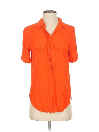 Pre-owned Porridge Short Sleeve Blouse In Orange
