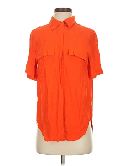 Pre-owned Porridge Short Sleeve Blouse In Orange