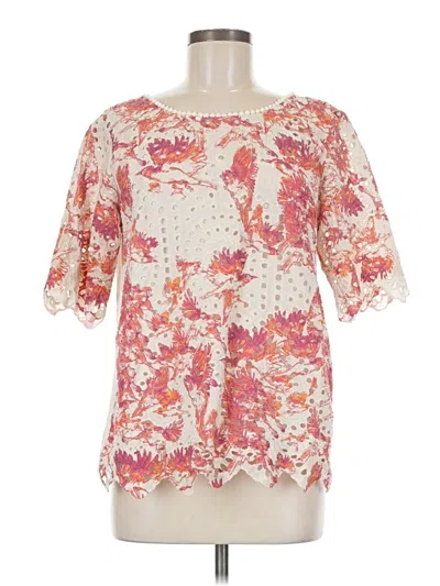 Pre-owned Porridge Short Sleeve Blouse In Pink