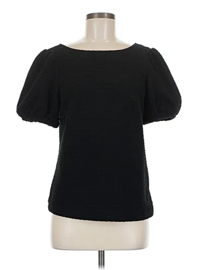 Pre-owned Porridge Short Sleeve Top Black Boatneck Tops