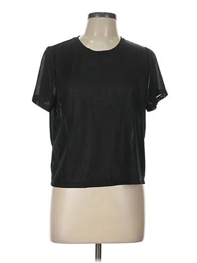 Pre-owned Porridge Short Sleeve Top Black Crew Neck Tops