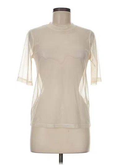 Pre-owned Porridge Short Sleeve Turtleneck In Tan