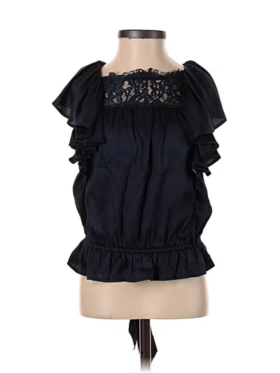 Pre-owned Porridge Sleeveless Blouse In Black