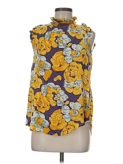 Pre-owned Porridge Sleeveless Blouse In Yellow
