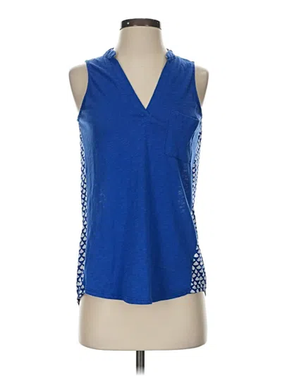 Pre-owned Porridge Sleeveless Top Blue V Neck Tops