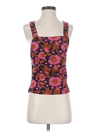 Pre-owned Porridge Sleeveless Top Burgundy Halter Neckline Tops