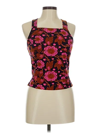 Pre-owned Porridge Tank Top Burgundy Halter Neckline Tops