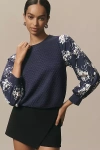 Porridge Textured Sweatshirt In Blue