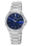 Porsamo Bleu Alexander Men's Slim Case Watch 1232aals In Silver
