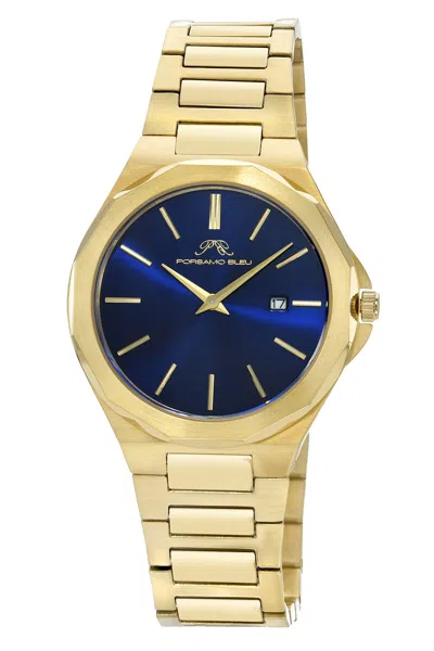 Porsamo Bleu Alexander Men's Slim Case Watch 1232bals In Gold / Gold Tone / White