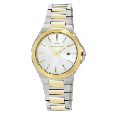 Porsamo Bleu Alexander White Dial Men's Watch 1231cals In Gold