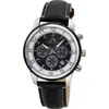 Porsamo Bleu Men's Arthur Genuine Leather Band Watch 1091garl In Black
