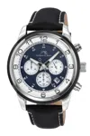 Porsamo Bleu Arthur Men's Chronograph Black Watch, 1091carl In Silver