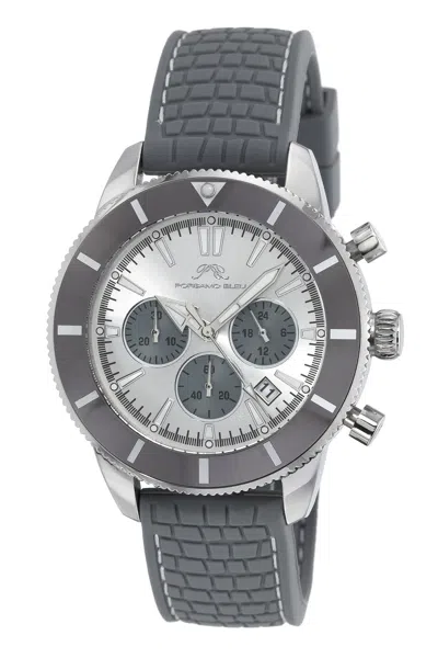 Porsamo Bleu Brandon Men's Silicone Silver And Grey Watch 1013cbrr