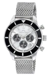 Porsamo Bleu Brandon Mesh Strap Chronograph, 44mm In Silverlack