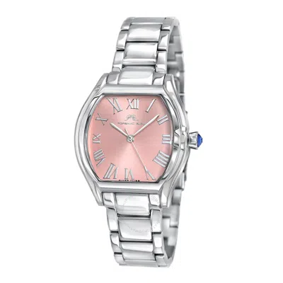 Porsamo Bleu Celine Quartz Pink Dial Ladies Watch 1001bces In Pink/silver Tone