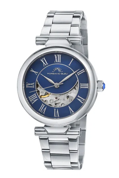 Porsamo Bleu Colette Women's Automatic Silver And Blue Bracelet Watch