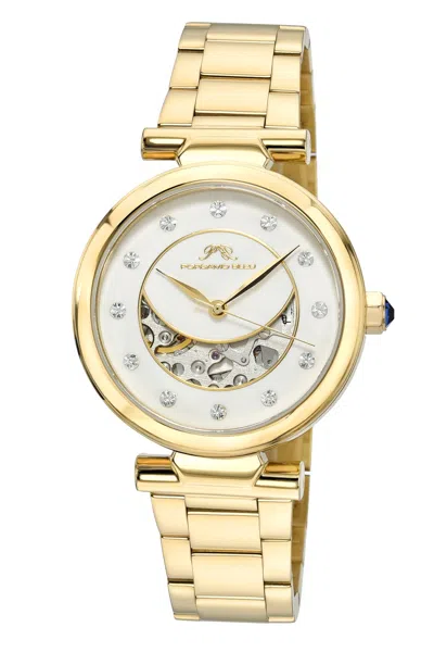 Porsamo Bleu Colette Women's Automatic Watch With Topaz Hour Markers 1103bcos In Gold