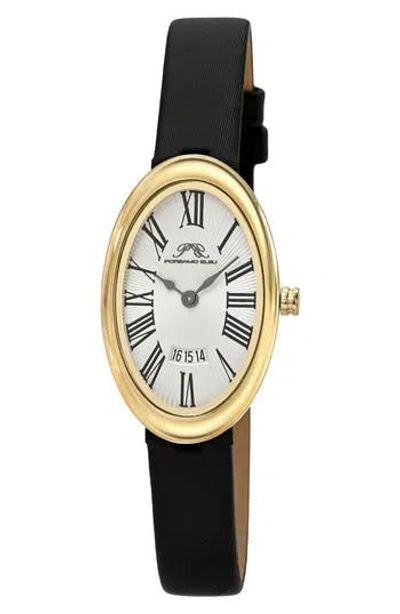 Porsamo Bleu Eloise Guilloche Leather Strap Watch, 26mm In Multi