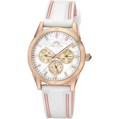 Porsamo Bleu Georgie Silicone Strap Watch In White