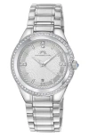 Porsamo Bleu Guilia Interchangeable Strap Watch, 37mm In Silver/white