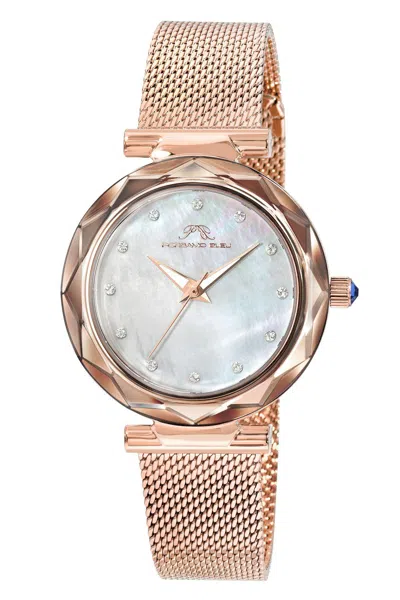 Porsamo Bleu Hazel Stainless Steel Rose Tone Women's Watch 1271chas In Pink