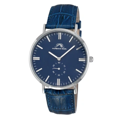 Porsamo Bleu Henry Quartz Blue Dial Men's Watch 842bhel In Black