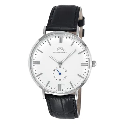 Porsamo Bleu Henry Quartz White Dial Men's Watch 841ahel In Black