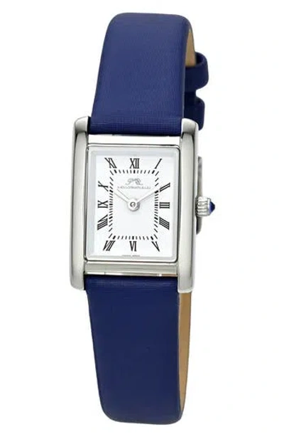 Porsamo Bleu Karolina Leather Strap Watch, 21.5mm X 30mm In Blue