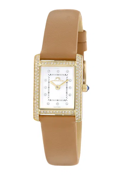 Porsamo Bleu Karolina Women's Diamond Watch With Topaz Set Bezel, 1084ckal In Gold