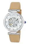 Porsamo Bleu Laura Women's Automatic Watch With Mother Of Pearl Dial, 1212alal In Beige