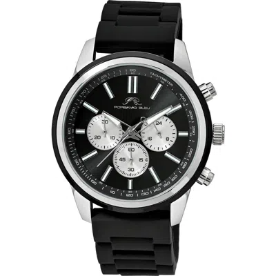 Porsamo Bleu Logan Chronograph Silicone Strap Watch In Multi