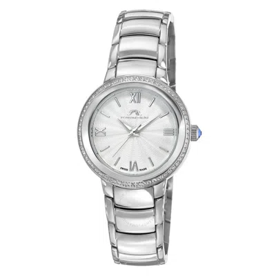 Porsamo Bleu Luna Quartz White Dial Ladies Watch 1181alus In Silver / White