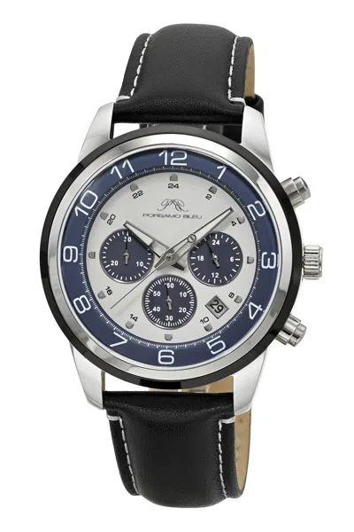 Porsamo Bleu Men's Arthur Genuine Leather Band Watch 1091harl In Neutral