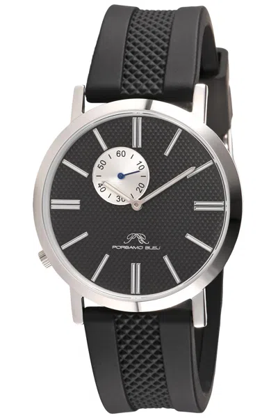 Porsamo Bleu Men's Bennett Silicone Band Watch 1461bber In Black