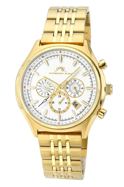 Porsamo Bleu Men's Charlie Multifunction Gold Tone Watch 1261echs