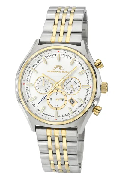 Porsamo Bleu Men's Charlie Multifunction Sivler & Gold Tone Watch 1261dchs