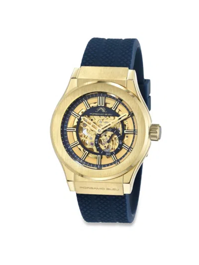 Porsamo Bleu Men's Cruz 45mm Stainless Steel & Silicone Strap Automatic Watch