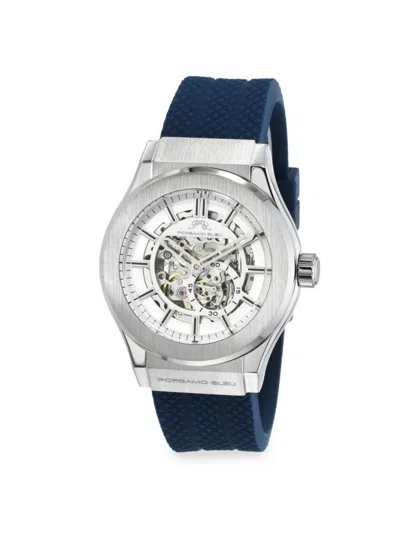 Porsamo Bleu Men's Cruz 45mm Stainless Steel & Silicone Strap Automatic Watch