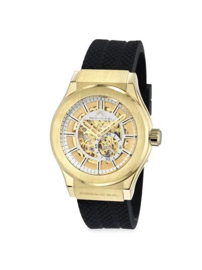 Porsamo Bleu Men's Cruz 45mm Stainless Steel & Silicone Strap Watch