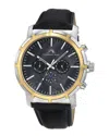 Porsamo Bleu Nyc Chrono Chronograph Quartz Black Dial Men's Watch 1281dnyl