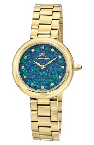 Porsamo Bleu Opal Swiss Quartz Bracelet Watch, 32mm In Gold