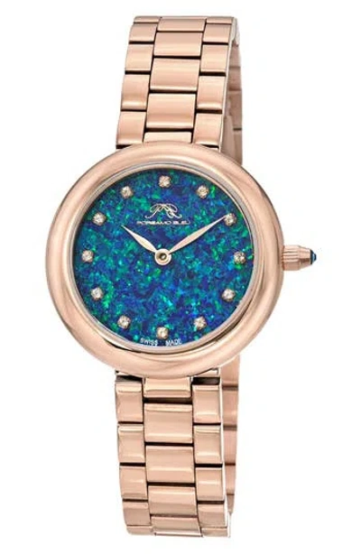 Porsamo Bleu Opal Swiss Quartz Bracelet Watch, 32mm In Pink