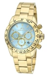 Porsamo Bleu Preston Bracelet Strap Multifunction Watch, 41mm In Gold Tone/blue
