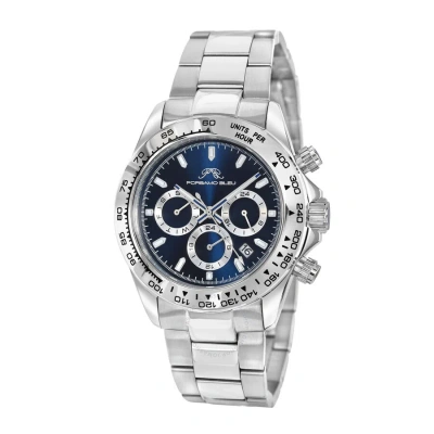 Porsamo Bleu Preston Chronograph Quartz Blue Dial Men's Watch 1033aprs In Metallic