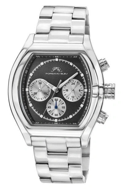 Porsamo Bleu Roman Chronograph Bracelet Watch, 42mm In Silver