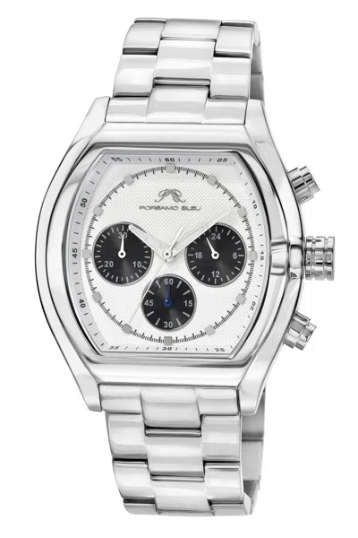 Porsamo Bleu Roman Stainless Steel Silver Tone & White Men's Watch 1291bros