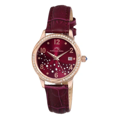 Porsamo Bleu Ruby Quartz Purple Dial Ladies Watch 1141erul In Gold