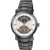 Porsamo Bleu Russel Guilloche Stainless Steel Watch, 46mm In Grey/silver/rose